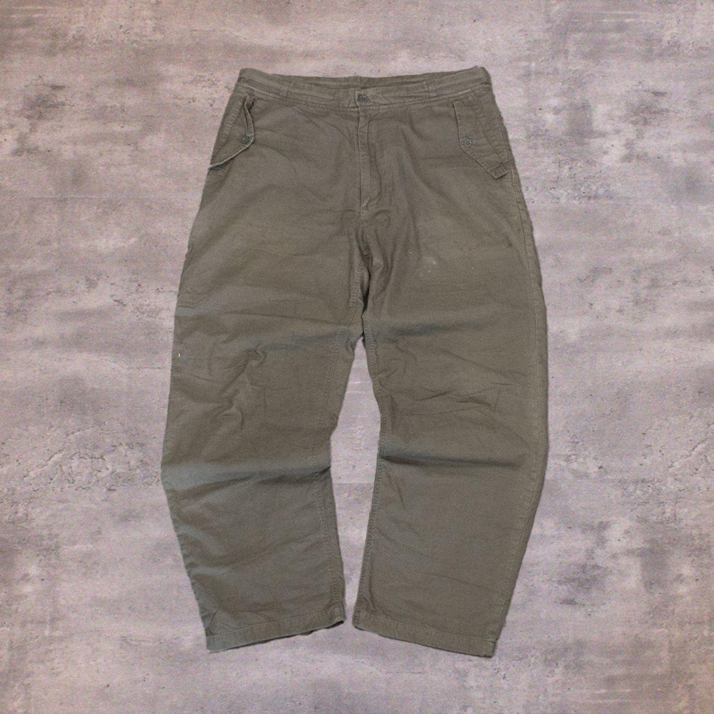 00's Gap Baggy Relax Fit Legged Military Parachute Olive Green Cotton Pant's